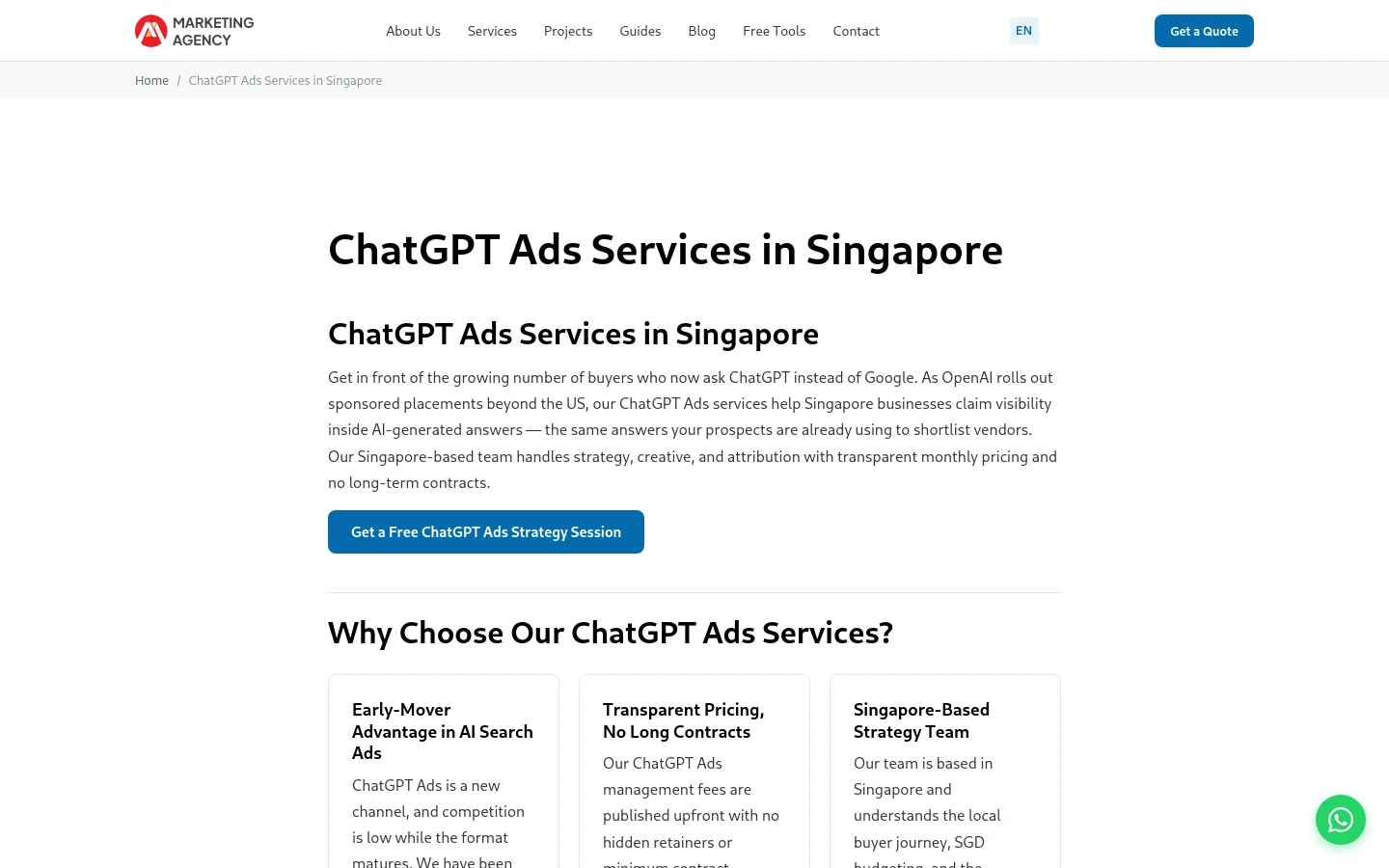 MarketingAgency.sg website screenshot