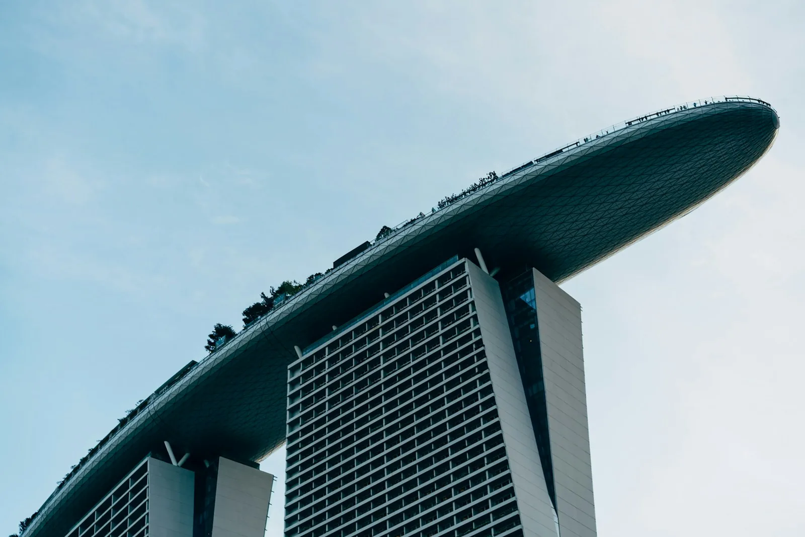 Marina Bay Sands photographed from below
